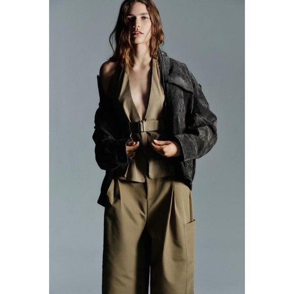 ZARA SUEDE LEATHER JACKET - Picture 4 of 8